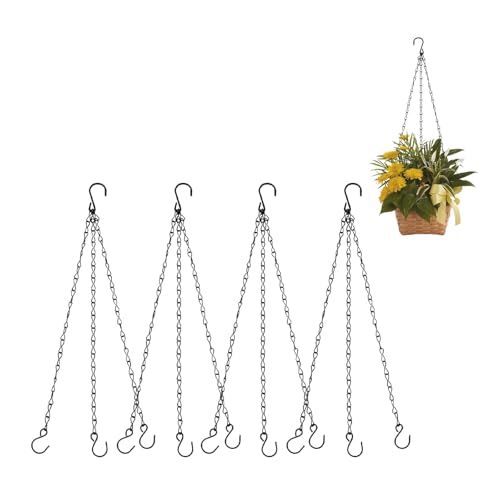 Pack Of 4 Ketten Blumentöpfe zum Aufhängen Hängender Blumentopf Blumenampel Aufhängung Kette zum Aufhängen Metallkette zum Aufhängen Blumentopf Hängend Blumenampel Hängend Außen Hängende Blumentöpfe