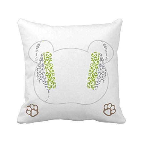 Housse de coussin ours vert gris pour décorer une chambre d'enfant - 2