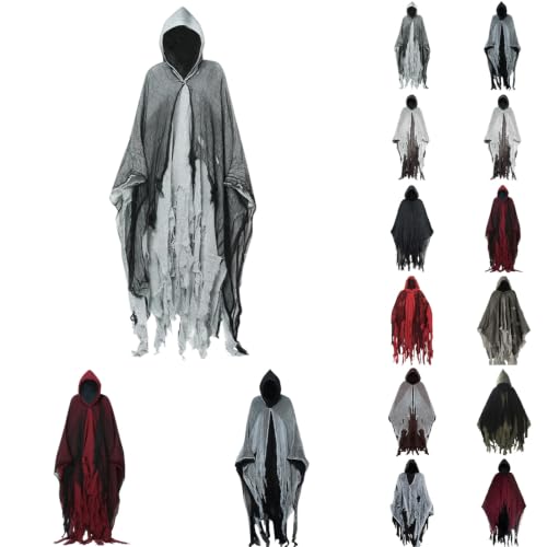 Grim Reaper Costume Halloween Hooded Cloak for Adult Party Cosplay Props - image 1