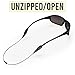 Cablz Zipz Adjustable Eyewear Retainer | Adjustable, Lightweight, Low Profile, Off-The-Neck Eyewear Retainer Strap | Black | 16