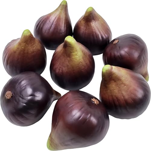 Funzhan 8pcs Fake Fig Artificial Realistic Fruit...