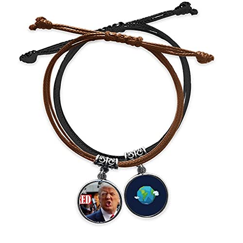 Pulsera de Trump ajustable en cuero que no daña la piel