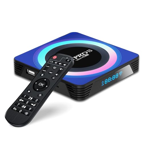 Android TV Box 2026, Android 13.0 TV Box 4GB RAM 64GB ROM Support WiFi 6 4K 6K 8K, Smart Box for TV with 8K RK3528 Quad-Core CPU 2.4G/5G Dual-WiFi Bluetooth 5.0 USB 3.0 100M Ethernet