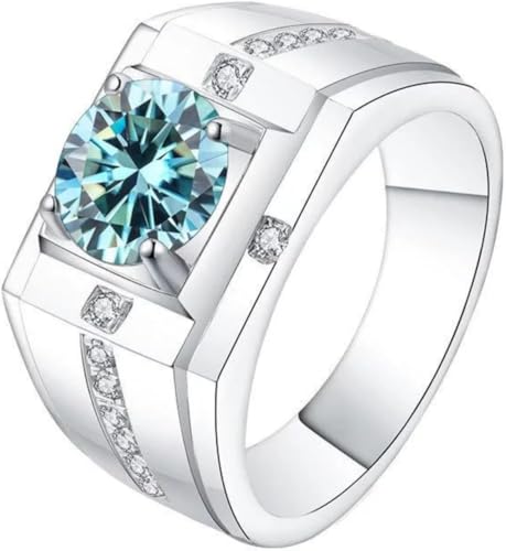 Bague fiançailles homme moissanite rose le cadeau de promesse