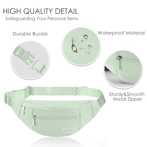 Image of Large Fanny Pack for Women Men Shoulder Sling Bag with 4-Zipper Pockets Cross body Bag for Enjoy Traveling Hiking Workout Dog Walking Casual Hands-Free Passport Bag Carrying All Phones