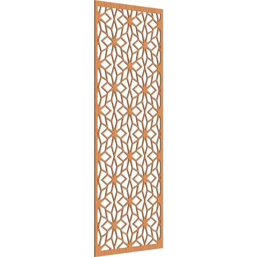 Image of Lake Decorative Pierced Fretwork Wood Wall Panels, 33 3 /8 inchW x 84 3 /8 inchH x 1 /4 inchT, Cherry