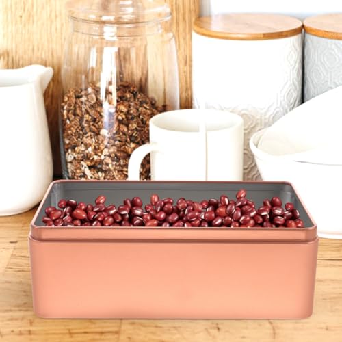 Caja de lata rectangular para guardar té y galletas en tus fiestas 6