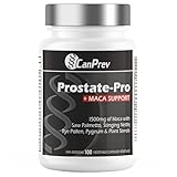 CanPrev Prostate-Pro + Maca Support - 100 V-Capsules - Prostate Support Formula for Men - Promotes Prostate Wellness - With Vitamin D3 & Zinc Citrate - Supports Reduced Urination Frequency