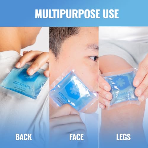 Image of ICEWRAPS Reusable Ice Packs Compact 3 x 3 inches, Soft Cooling Pack, 12 Pack