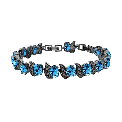 Image of LMXXVJ Fashion Tennis Bracelet Created Emerald White Gold Plated Charm Bracelet Gifts Jewelry for Women