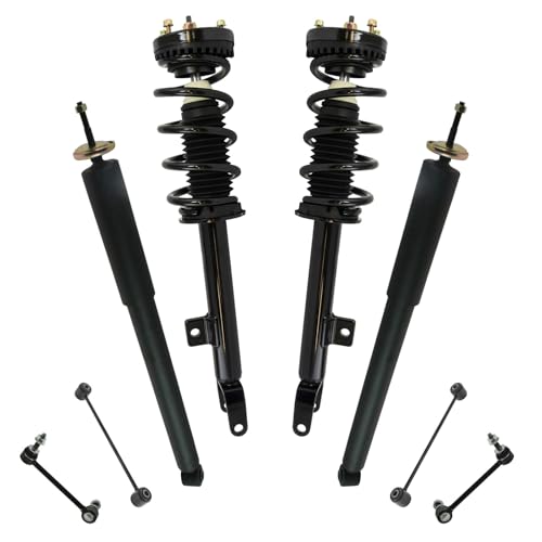 Image of TRQ Front and Rear Suspension Kit Complete Strut & Coil Spring Assembly Shock Absorber Sway Bar Stabilizer Link Compatible with 2012-2022 Chrysler 300 Dodge Challenger 2011-2022 Charger