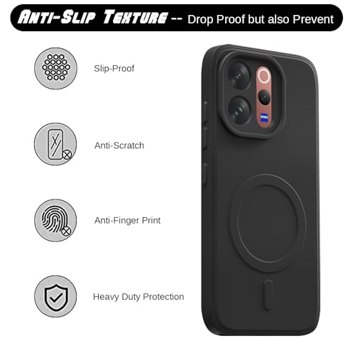 Image of Back Cover Compatible with Vivo V70 5G | MagFit Ring Design (Non-Magnetic) | Shockproof Case | Anti-Slip Grip | Raised Camera Edges | Slim Protective Case for Vivo V70 5G (Matte Black)