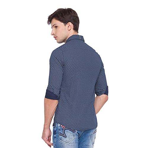 Image of Spykar Men's Checked Slim Fit Shirt