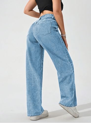 Image of Ben Martin Baggy Jeans for Women || Women,s Loose Jean Pants || Oversized Jean's for Women's || Wide Leg Jean,s for Woman || Casual Jins for Woman's || Loose Jin Pant for Woman,s 2-BM-JJ33