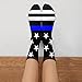 LUMANSITTER Policemen Police Cop Thin Blue American Flag July 4th Patriotic Novelty Fun Crew Socks Fashion Comfortable Men And Women Crazy Dress Socks