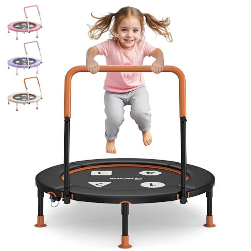 BCAN 36'' Toddler Trampoline, ASTM Certified-Foldable Mini Trampo...