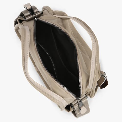 CEUTNIZ Elegant Solid Color Shoulder Bag for Women Casual Nylon Front Pocket Handbag Casual Trendy Textured Commuter Bag - image 5
