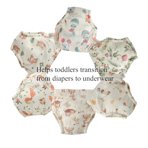 Image of Baby Training Underpants,Soft Cotton Absorbent Potty Training Underwear For Baby Boys And Girls 6 Pack