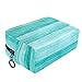 Jessgirl Makeup Toiletry Bag Purse Cosmetic Bag, abstract turquoise wood, 7.3x3x5.1 INCH18.5x7.5x13 CM (LZAHZB)