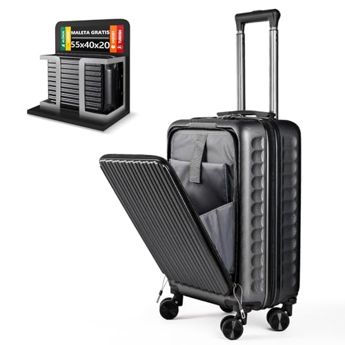 ARTREE Maleta de Cabina 52x35x20cm,ABS Material Trolley Rígida Expandible, con Ruedas giratorias Desmontables,Cerradura combinación,Ideal como Equipaje de Mano para Iberia, Vueling o Easyjet
