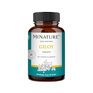 Giloy Tablets by mi Nature | 90 Tablets, 1000 mg | 45 Days Supply | 100% Natural Giloy Tablets | Guduchi Tablets | Vegan | from India