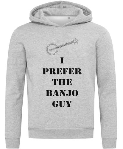 Sweat à capuche Banjo Guy gris chaud contre le froid en répétition