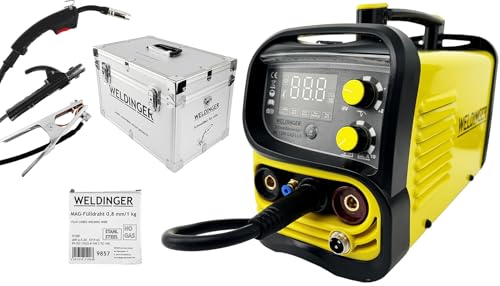 WELDINGER ME 1300 GASFLUX Fülldrahtschweißgerät im Koffer + 1kg Fülldraht + Stromdüsen + Fülldraht-Gasdüse
