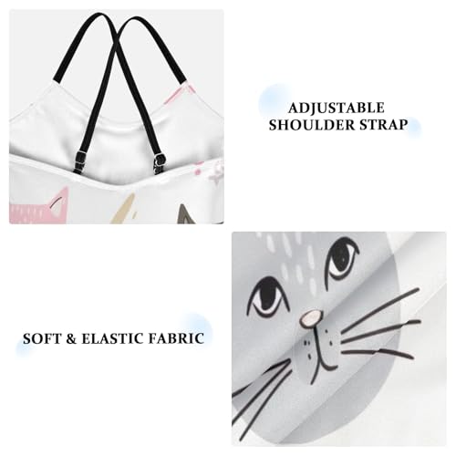 Girl Bathing Suits 3-10 Y Beach Swimsuit Girls, Cute Cat Faces3