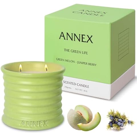 Annex Handmade Ceramic Candles - Green Melon & Juniper Berry Cover