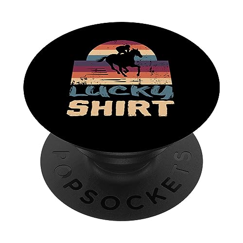 Lucky Shirt Funny Derby Day Horse Racing Equestrian Racer PopSockets PopGrip intercambiável
