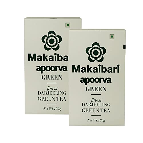 Image of Makaibari Apoorva Organic Darjeeling Whole Long Leaf Green Tea | Usda Certified Premium Green Tea | Anti-Oxidants, Immunity Booster | Green Tea | 100 Gm (Pack Of 2)