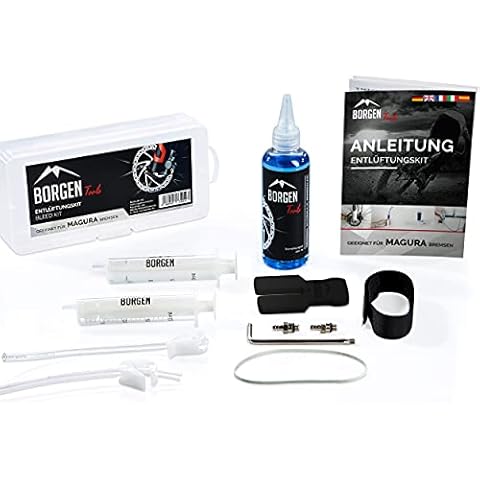 Borgen bleed kit for Magura hydraulic disc brakes I bike brakes service kit I bleeding kit with step-by-step instructions for the perfect bleeding of the brake Cover