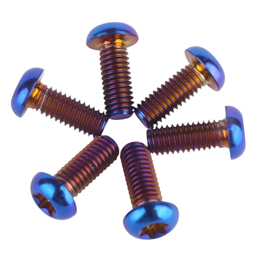 Tornillos de titanio M6 x 15 mm Torx T30 en paquete de 6 unidades