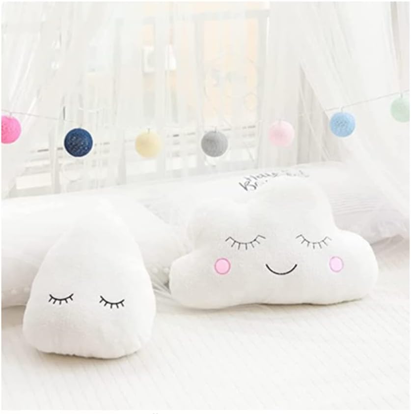 Star Pillow Moon Cloud freshroom Decoration Home Cushion Bed Pillow (Clouds 21.5 * 17.7inch/55 * 45cm, White)