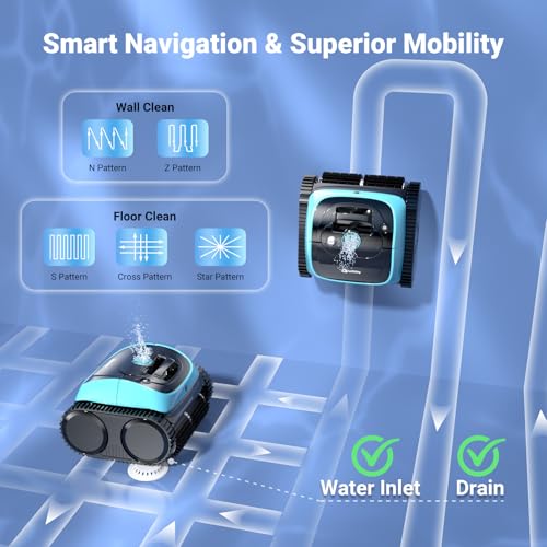 Image of (2026 Upgrade) WINNY POOL CLEANER C1 for Inground & Above Ground Pool, 4-in-1 Wall & Waterline Cleaning up to 1,614 Sq.ft, 150 Mins Runtime, APP Control, Smart Navigation & Weekly Custom Plan