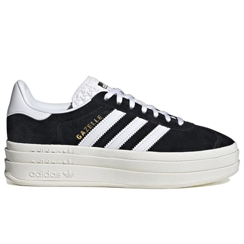 adidas Womens Gazelle Bold Black White Size 72