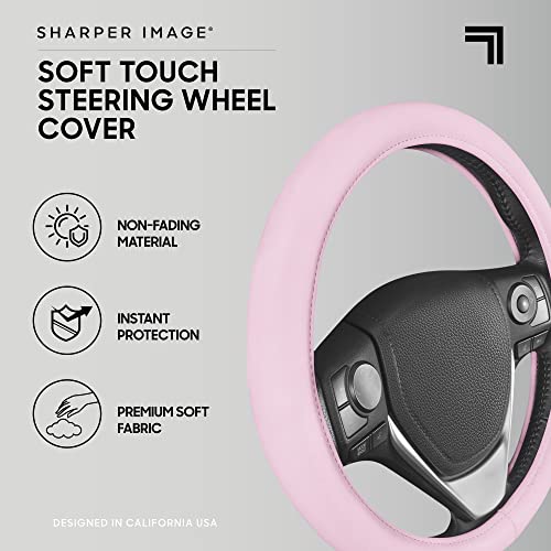 Bdk Ultra Soft Pink Steering Wheel Cover For Women, Standard 15 Inch Size, Cute Comfy Grip Faux Leather Car Steering Wheel Cover For Truck Van Suv Auto #TOP1