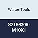 Walter Tools S2156305-M10X1 Paradur HSS Machine Tap, TIN/VAP Finish, 10 mm Shank Diameter, 1 mm Thread Length, 10.5 mm Cutting Length, 90 mm Overall Length, M10 Cutting Diameter