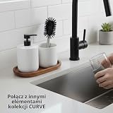 Dozownik mydła do łazienki i kuchni 690 ml ceramiczny, biały