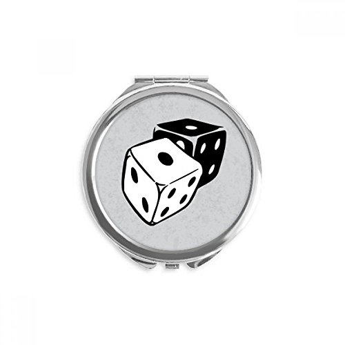 Miroir de maquillage de poche compact pour corriger son teint partout miroir rond motif casino