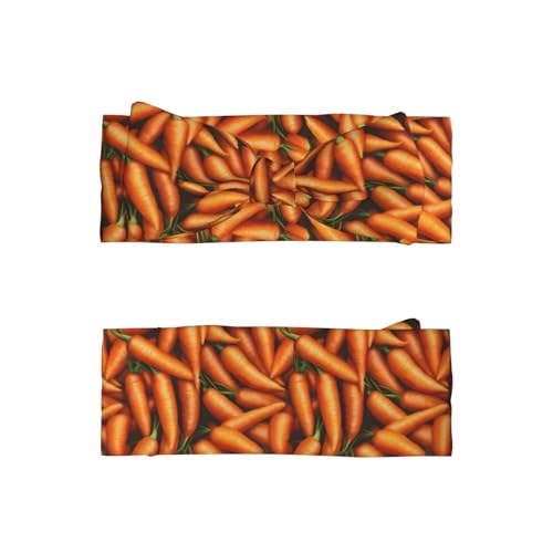 Realistic Carrot Print Baby Girl Bows And Headbands 6-12 Months For Baby Girls Newborn Infant Toddlers2