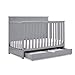 Simmons Kids Logan 6-in-1 Convertible Crib with Underdrawer - Greenguard Gold Certified, Grey