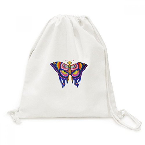 Sac à dos traditionnel chinois en toile sac à cordon motif papillon brodé