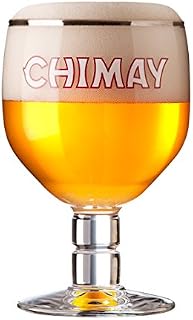 Chimay Beer Chalice Glass 33cl Official Glass perfect for drinking Blue. Red. Blonde. White. Triple. Grande Reserve