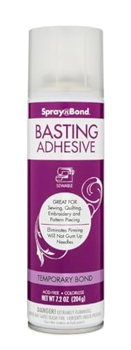 SpraynBond Quilt Basting Adhesive Spray – 7.2 oz – (Pack of 1) Temporary Fabric Bond for Quilting, Appliqué