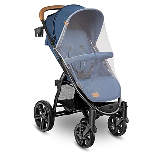 LIONELO Annet Plus Buggy bis 22 kg mit Liegefunktion, Kinderwagen klein zusammenklappbar mit Zubehör, Eva-Schaum-Räder, Moskitonetz, Fußdecke Getränkehalter, Korb