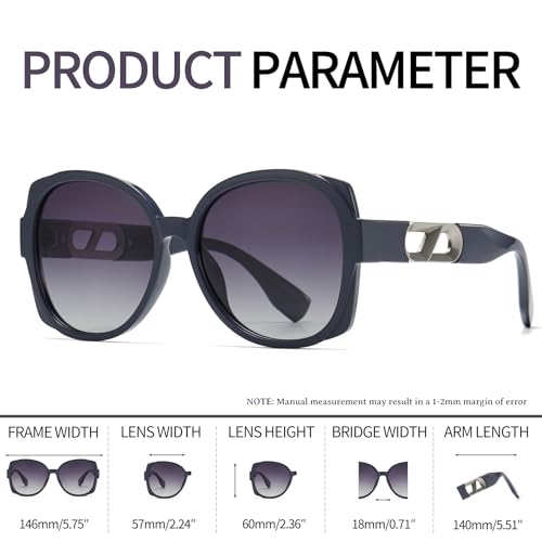 Womens Sunglasses Polarized Large Butterfly Sun Glasses Fashion Ladies Shades Trendy Sunnies Driving Vacation SY60974