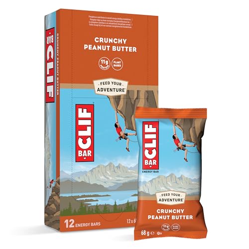 CLIF BAR Crunchy Peanut Butter Pflanzlicher Energieriegel, 12 x 68 g – Ansicht 1