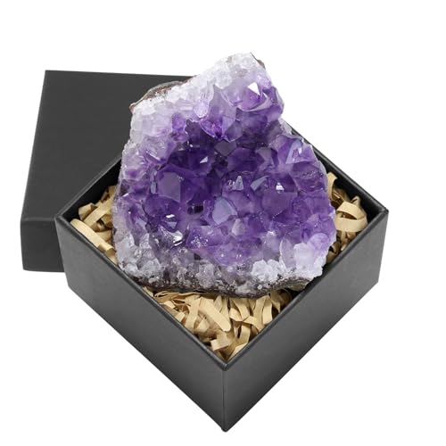 Namzi Natural Amethyst Crystal, Genuine Amethyst Stone for Healing, Reiki Energy Stones, Spiritual Protection, Raw Healing Stone for Meditation, Feng Shui Decor, Healing Crystals(About 0.25lb)