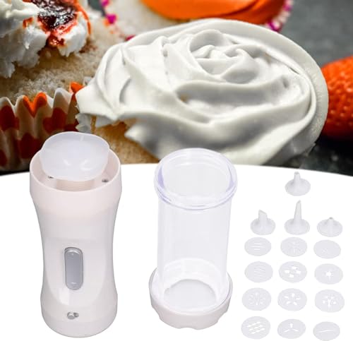 Pistolet à biscuits électrique – Ensemble de 12 disques et 4 embouts de glaçage pour pâtisserie et décoration de cookies